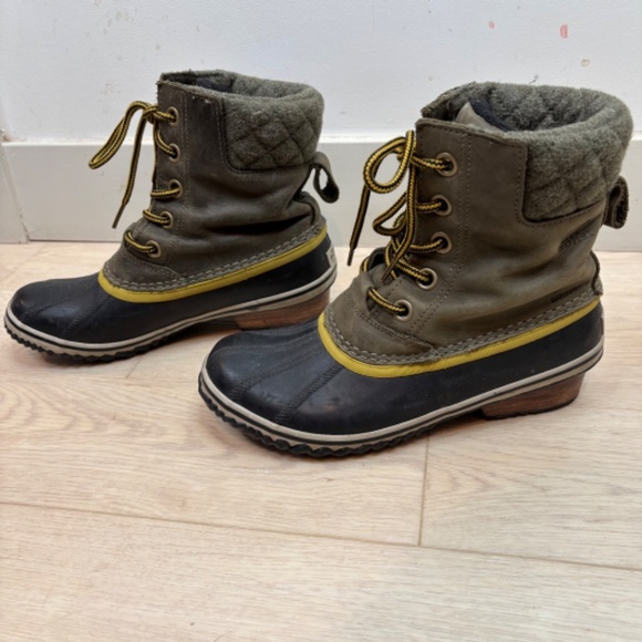 Sorel Slimpack II Lace Up Duck Boot 8 Fisherman Gorpcore Waterproof Snow Rain - Picture 4 of 10